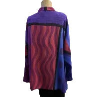 Kay Chapman Shirt, Issey, Patchwork, Orange/Purple/Black, L