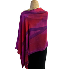 Kay Chapman Poncho, Splatter, Pink/Red, OS