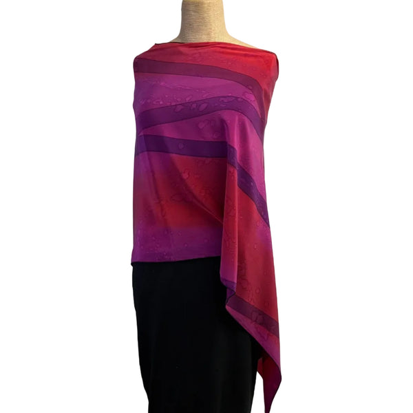 Kay Chapman Poncho, Splatter, Pink/Red, OS