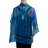 Kay Chapman Jacket, Organza, Turquoise/White, OS Fits S-L