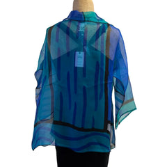 Kay Chapman Jacket, Organza, Turquoise/White, OS