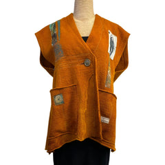 Holly Badgley Vest, Box, Rust, S/M