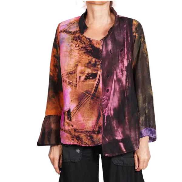 Tatiana Palnitska Blouse, Only Happy Thoughts Allowed S