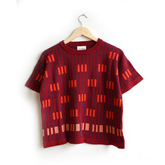The Endery Tee, Bauhaus, Solstice, Red/Orange/Burgundy/Pink