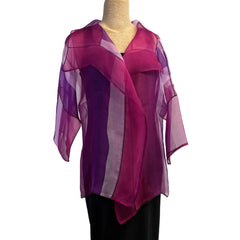 Kay Chapman Jacket, Organza, Pink/Violet/White, OS