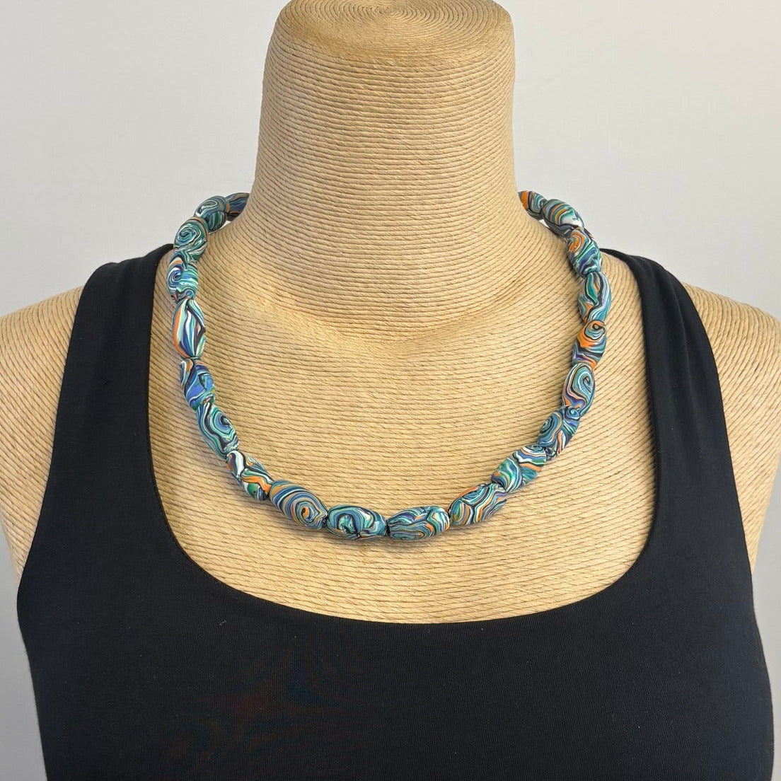 Dawn Siebel Necklace, Polymer Turq/Multi