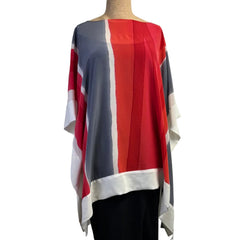 Kay Chapman Tunic, Elia, White/Gray/Coral OS