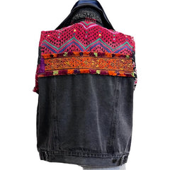 Catherine Bacon Vest, Wump, Vintage Embroidery, Black/Blue, M