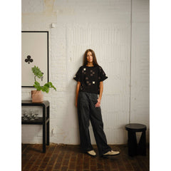 The Endery Tee, Albers, Obsidian, Charcoal/White/Pale Brown