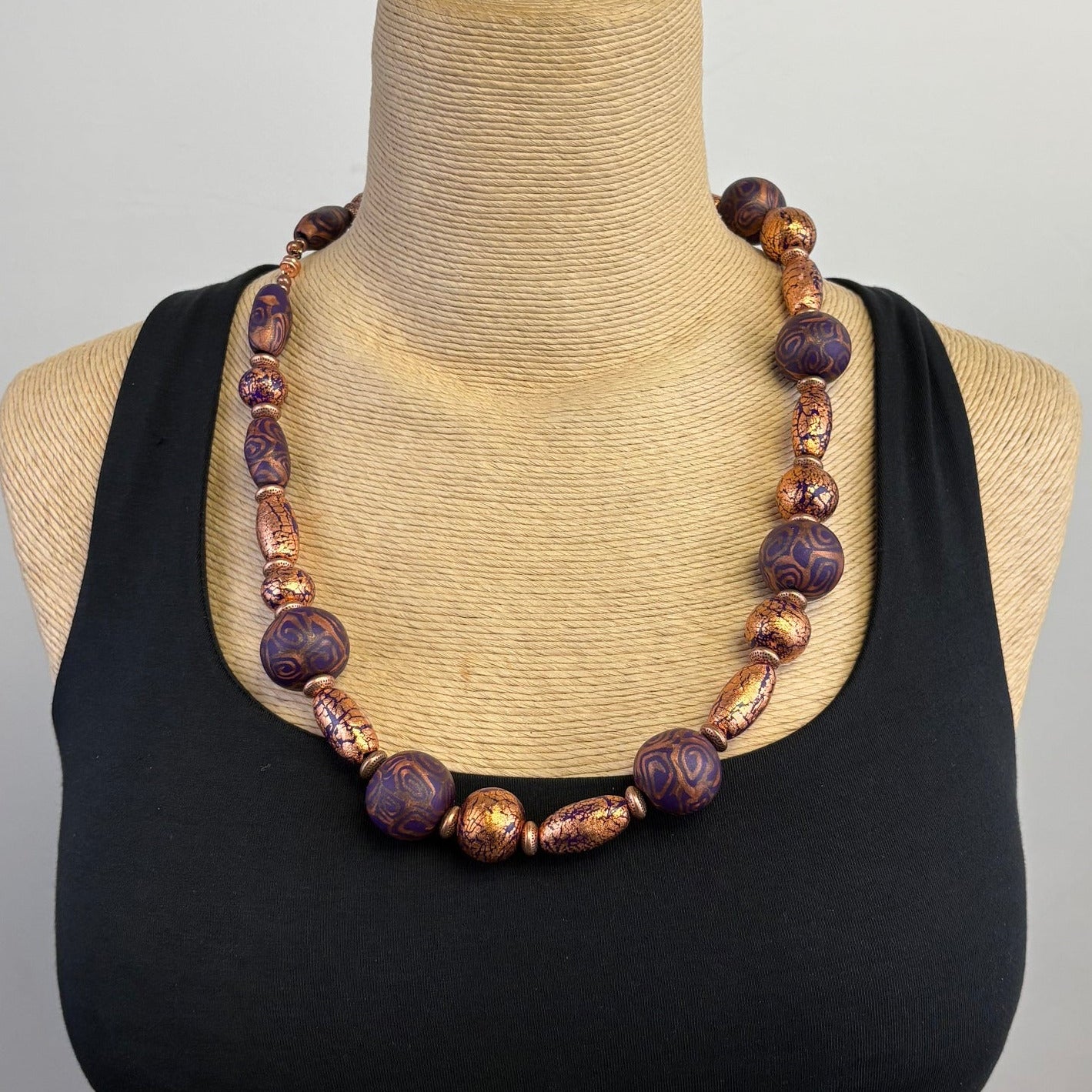 Dawn Siebel Necklace, Polymer Copper/Purple