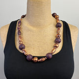 Dawn Siebel Necklace, Polymer Copper/Purple