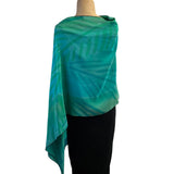 Kay Chapman Poncho, Palms, Seafoam, OS