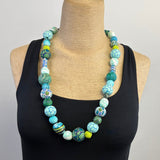 Dawn Siebel Necklace, Polymer Turq/Green