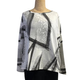 Andrea Geer Crop Top, Black/White, M/L