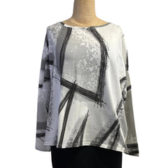 Andrea Geer Crop Top, Black/White, M/L