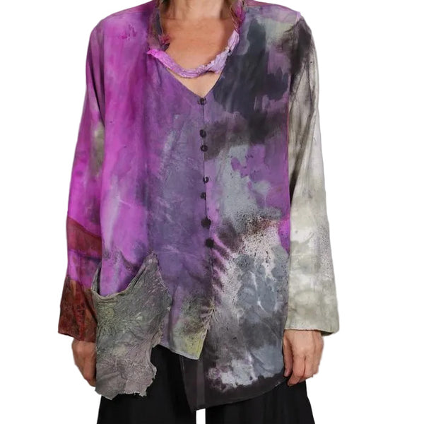 Tatiana Palnitska Blouse, Under Cover Of Watercolor M