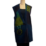 Holly Badgley Vest, Waistcoat, Eggplant Wool Crepe, M