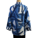 Kay Chapman Jacket, Loop Button, Graffiti, White/Blue, S