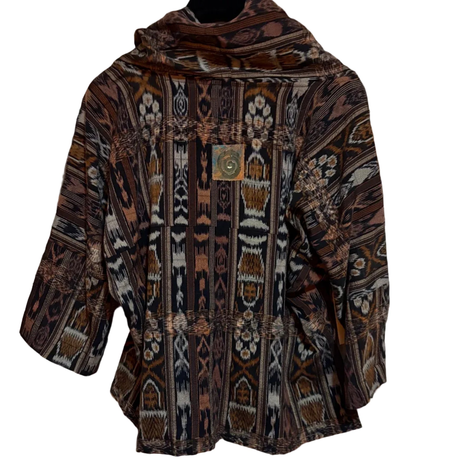 Holly Badgley Tunic, Gilles Cowl, Ikat Chocolate OS Fits M-XL