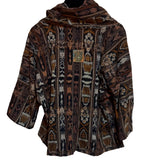 Holly Badgley Tunic, Gilles Cowl, Ikat Chocolate OS Fits M-XL