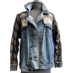 Catherine Bacon Jean Jacket, Wump, Sleeves Couture Izzy Miyake L