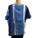 Kay Chapman Crop Top, White/Blues L
