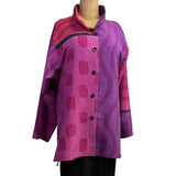 Kay Chapman Shirt, Issey, Patchwork, Pink/Violet L