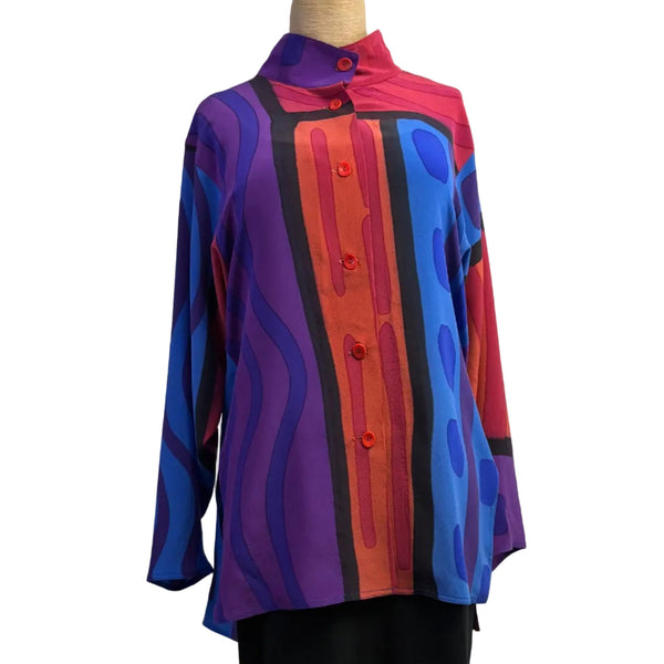 Kay Chapman Shirt, Issey, Patchwork, Multi, L