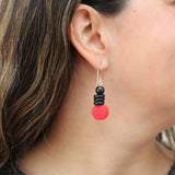Sylca Designs Earrings, Dusk, Red/Black