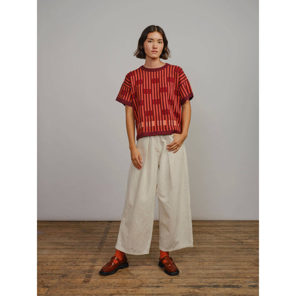 The Endery Tee, Bauhaus, Solstice, Red/Orange/Burgundy/Pink