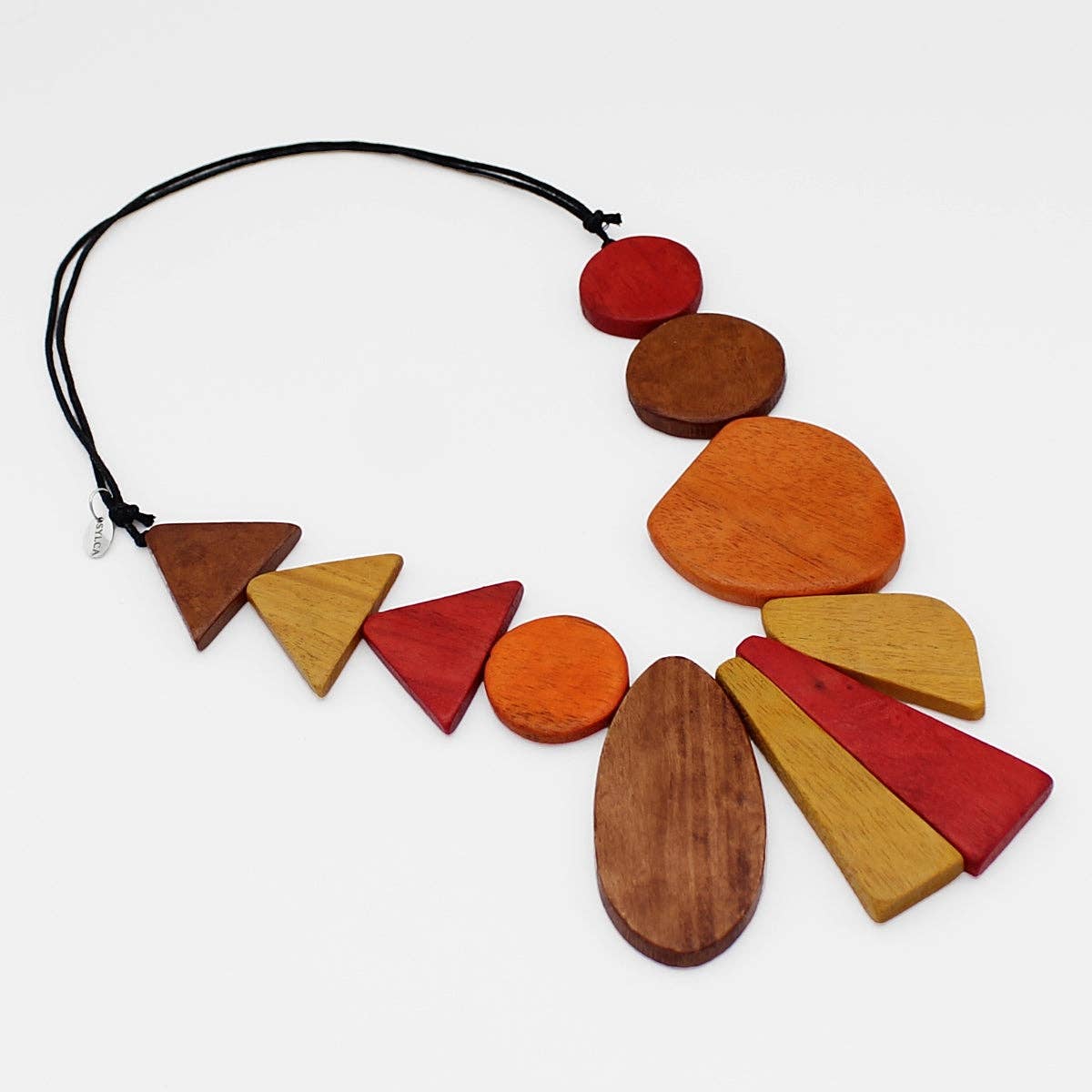 Sylca Designs Necklace, Alexis, Long, Orange/Brown/Red