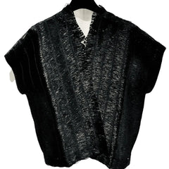 Pier Antonio Gaspari Vest, Raffia, Black S & M/L