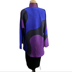 Kay Chapman Shirt, Pasadena, Purple/Black, XS