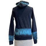 Catherine Bacon Hoodie, Wump, Shibori, Black/Turquoise