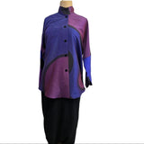 Kay Chapman Shirt, Pasadena, Purple/Black, XS