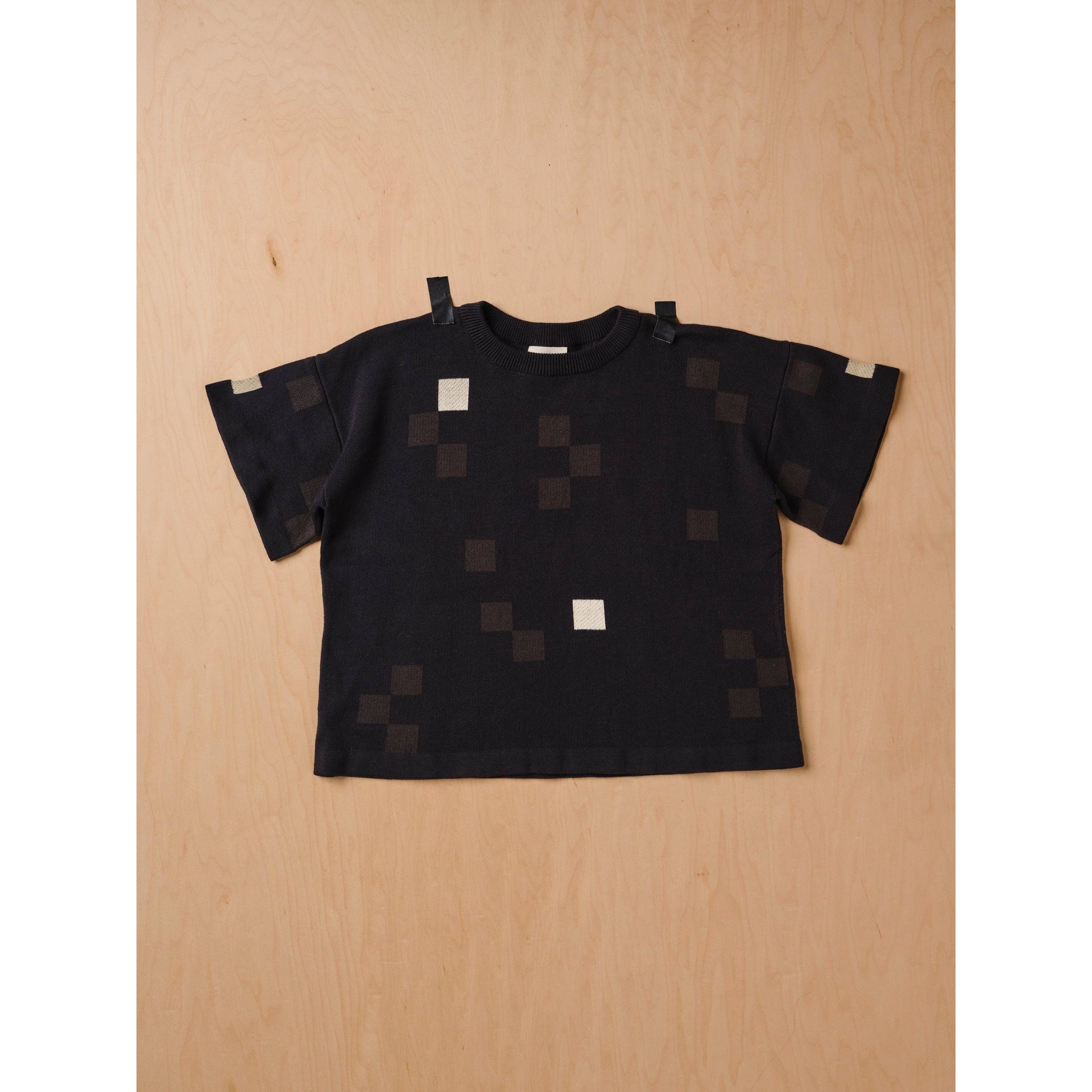 The Endery Tee, Albers, Obsidian, Charcoal/White/Pale Brown