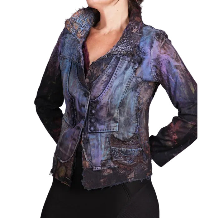 Tatiana Palnitska Jacket, Colorful Optical Illusion XS