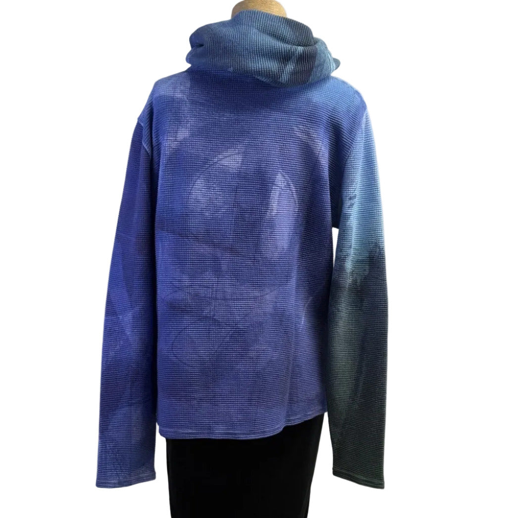 Andrea Geer Fitted Top With Scarf, Slate blueXS & M