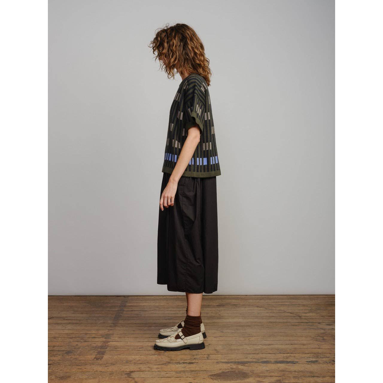 The Endery Tee, Bauhaus, Cinder, Green/Tan/Periwinkle/Black