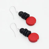 Sylca Designs Earrings, Dusk, Red/Black