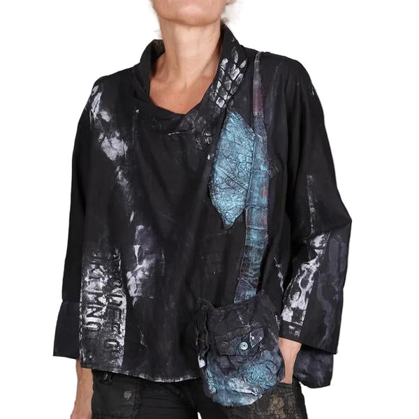 Tatiana Palnitska Blouse, Curated Monochrome Chaos M