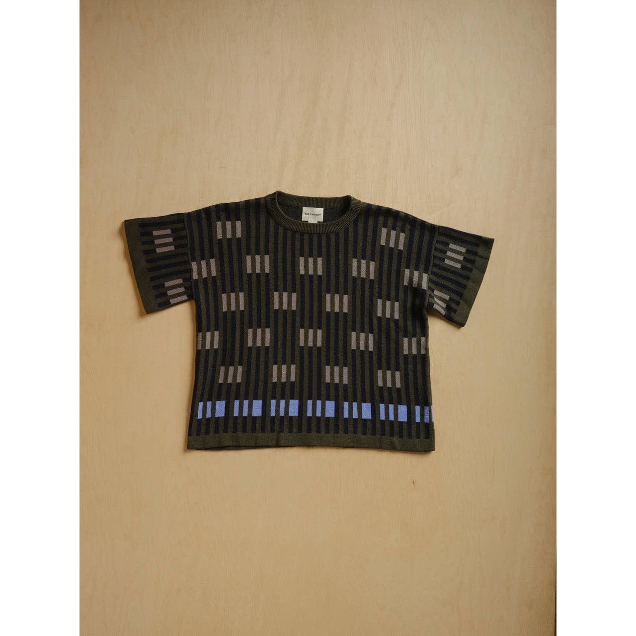 The Endery Tee, Bauhaus, Cinder, Green/Tan/Periwinkle/Black
