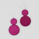 Sylca Designs Earrings, Sarah, Double Bead, Fuchsia