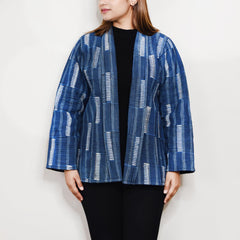 Sudarshan Jacket, Blue/White/Black S & M/L