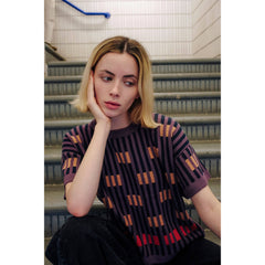 The Endery Tee, Bauhaus, Rhodolite, Lavender/Gold/Orange/Black