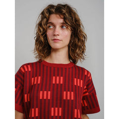 The Endery Tee, Bauhaus, Solstice, Red/Orange/Burgundy/Pink