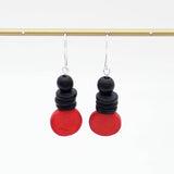 Sylca Designs Earrings, Dusk, Red/Black