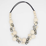 Sylca Designs Necklace, Britta Bubble, Ivory/Black