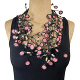 Annemieke Broenink Necklace, Double Strand Pop/Shiny Beads, Pink