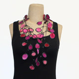 Annemieke Necklace, Ink, Magenta